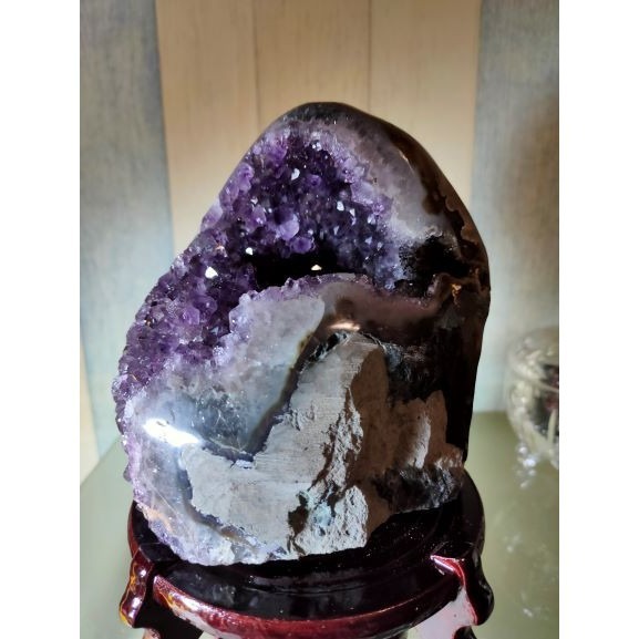 ✡️巴西🇧🇷烏拉圭🇺🇾水晶原礦 鎮異象 內凹 大甕型 紫水晶  防幅攝 消磁 净化 送元寶  1513g-細節圖2