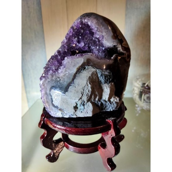 ✡️巴西🇧🇷烏拉圭🇺🇾水晶原礦 鎮異象 內凹 大甕型 紫水晶  防幅攝 消磁 净化 送元寶  1513g-細節圖6