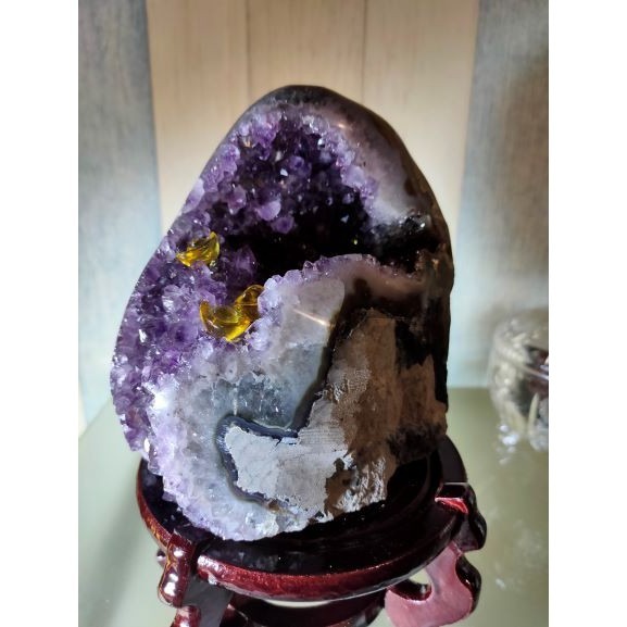 ✡️巴西🇧🇷烏拉圭🇺🇾水晶原礦 鎮異象 內凹 大甕型 紫水晶  防幅攝 消磁 净化 送元寶  1513g-細節圖7