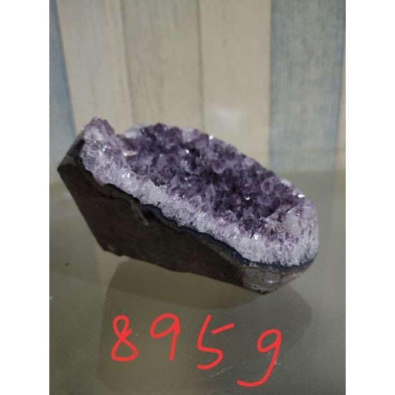 ✡️紫水晶 晶陣 防幅攝 消磁 净化 水晶原石 天然紫水晶 晶簇擺件 原礦 內凹 895g-細節圖3