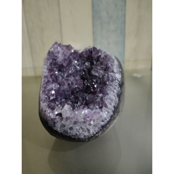 ✡️紫水晶 晶陣 防幅攝 消磁 净化 水晶原石 天然紫水晶 晶簇擺件 原礦 內凹 895g-細節圖7