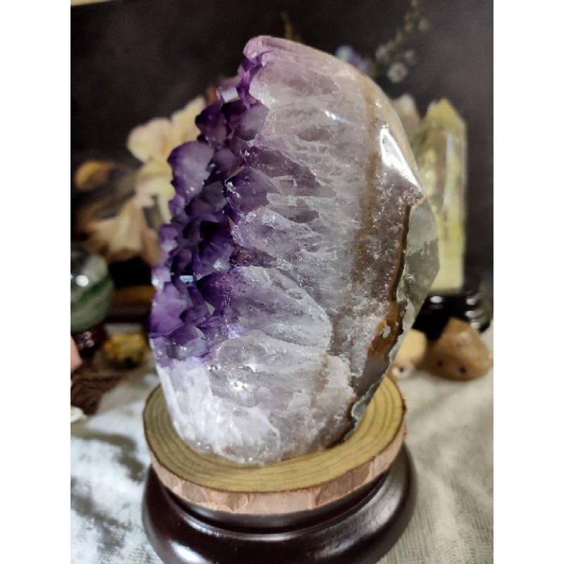 ✡️烏拉圭🇺🇾水晶原礦  紫水晶 紫晶鎮 消磁 净化 水晶原石 晶簇擺件 全大角趾 2181g-細節圖4