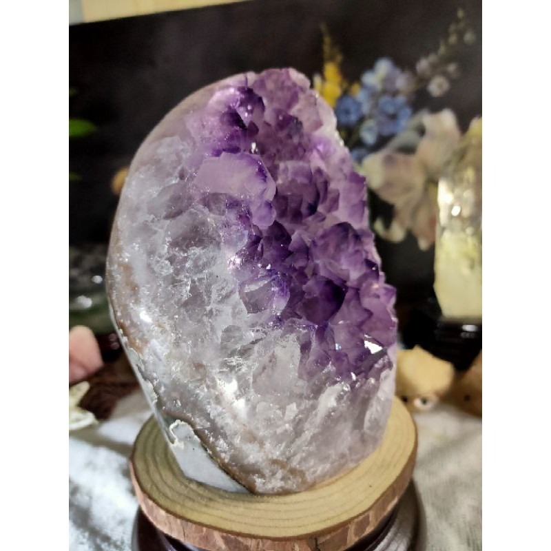 ✡️烏拉圭🇺🇾水晶原礦  紫水晶 紫晶鎮 消磁 净化 水晶原石 晶簇擺件 全大角趾 2181g-細節圖7