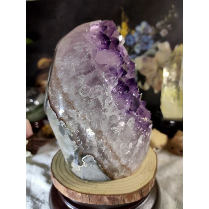 ✡️烏拉圭🇺🇾水晶原礦  紫水晶 紫晶鎮 消磁 净化 水晶原石 晶簇擺件 全大角趾 2181g-細節圖8