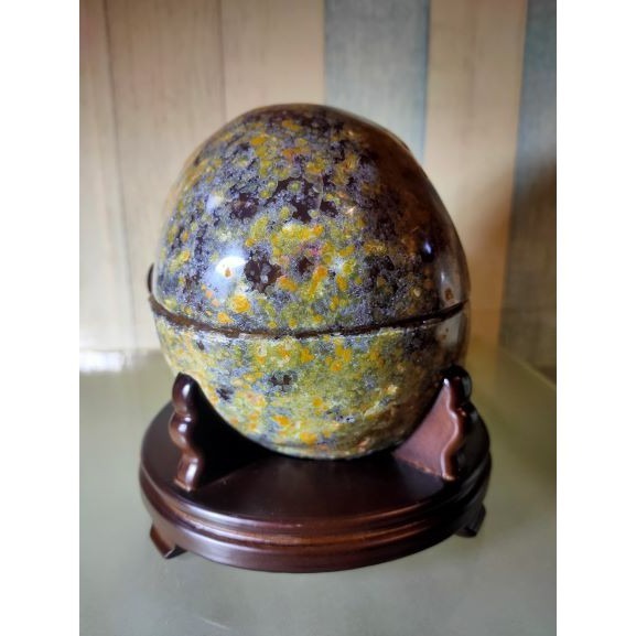 💰全拋巴西聚寶盆 全拋瑪瑙聚寶盆 帶雪礦共生礦 閃亮亮 全透光 藏風聚氣~圓滿如意~對己生財~附底座 1690g(原石-細節圖8