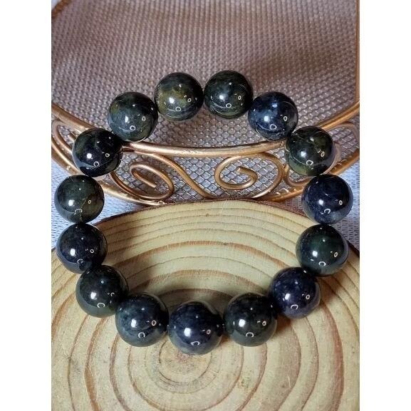 ⚜️天然A貨翡翠烏雞手串 手珠 附證書 有天然裂紋礦缺特價出清-細節圖6