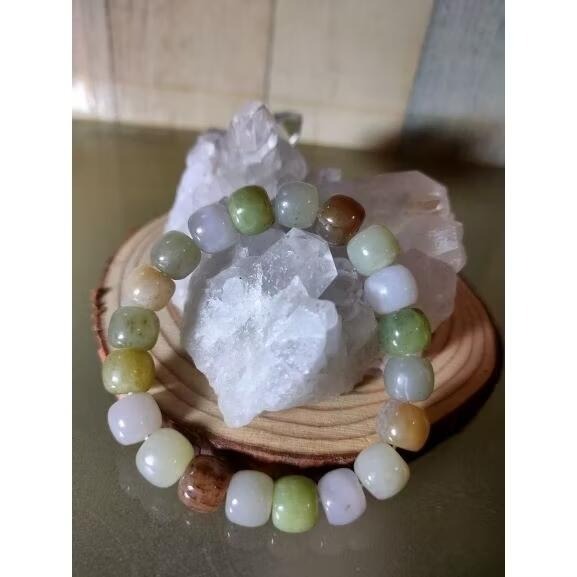 ⚜️天然和田玉多寶老形珠手鏈 糖料/青玉/煙白/煙紫等 實物水頭好 送鑑定證書-細節圖9