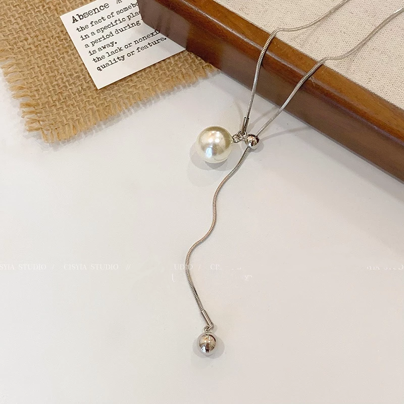 👗台灣現貨🌿純欲辣妹風 新款氣質輕奢高級感 個性時尚氣質小眾設計潮流項鍊 長款毛衣鏈【Q80】-細節圖7