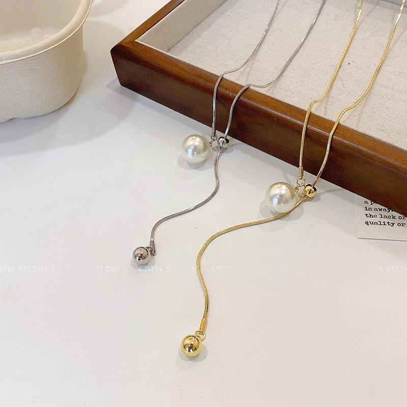 👗台灣現貨🌿純欲辣妹風 新款氣質輕奢高級感 個性時尚氣質小眾設計潮流項鍊 長款毛衣鏈【Q80】-細節圖11