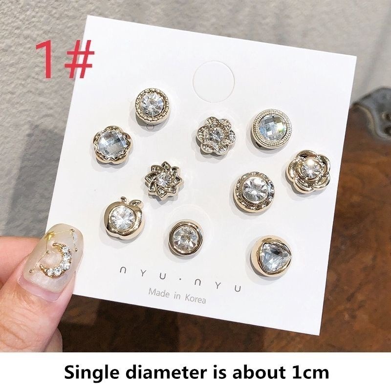 🌸台灣現貨🌿 10件套装韓國防走光固定扣花朵星星胸針吊飾 韓版簡約服飾別針牛仔徽章-規格圖9