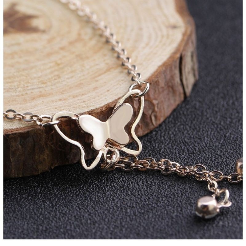 🌸台灣現貨🌿韓版腳鍊女韓版蝴蝶流蘇 簡約時尚個性學生森係性感腳踝鏈 女性光腳穿涼鞋腳鍊-細節圖8