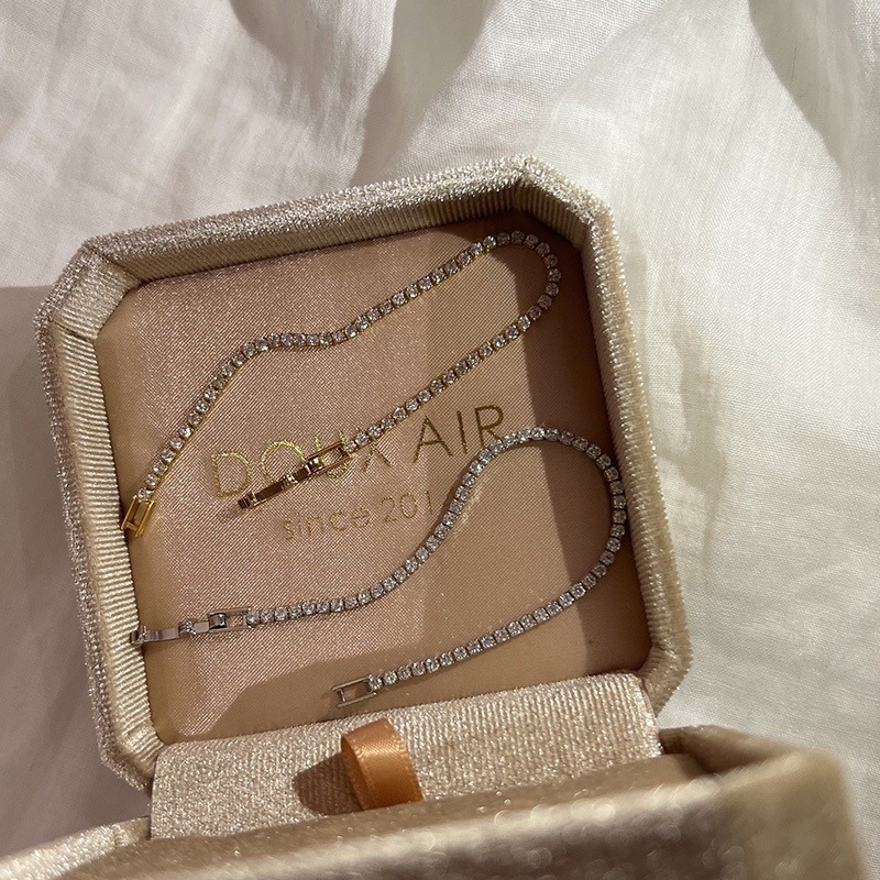 🌸台灣現貨🌿細款水鑽手鍊 簡約個性星光氣質優雅時尚手鍊【IO20】-細節圖3