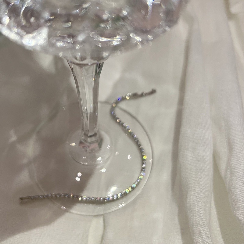 🌸台灣現貨🌿細款水鑽手鍊 簡約個性星光氣質優雅時尚手鍊【IO20】-細節圖5