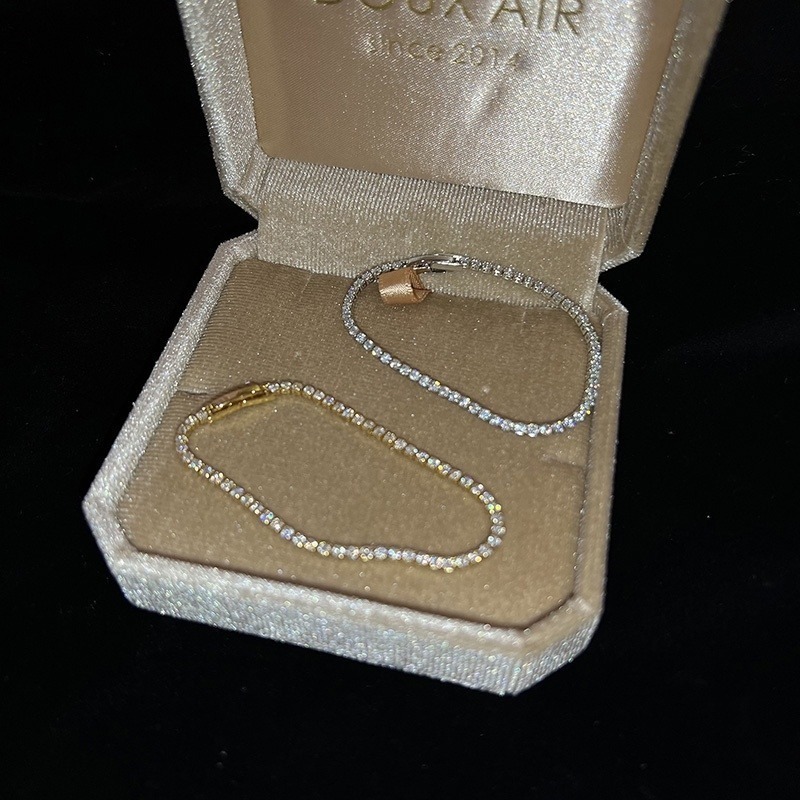 🌸台灣現貨🌿細款水鑽手鍊 簡約個性星光氣質優雅時尚手鍊【IO20】-細節圖7