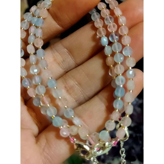 ⚜️台灣現貨🌿💖設計款💖冰種摩根雙面鑽切手鍊-細節圖6