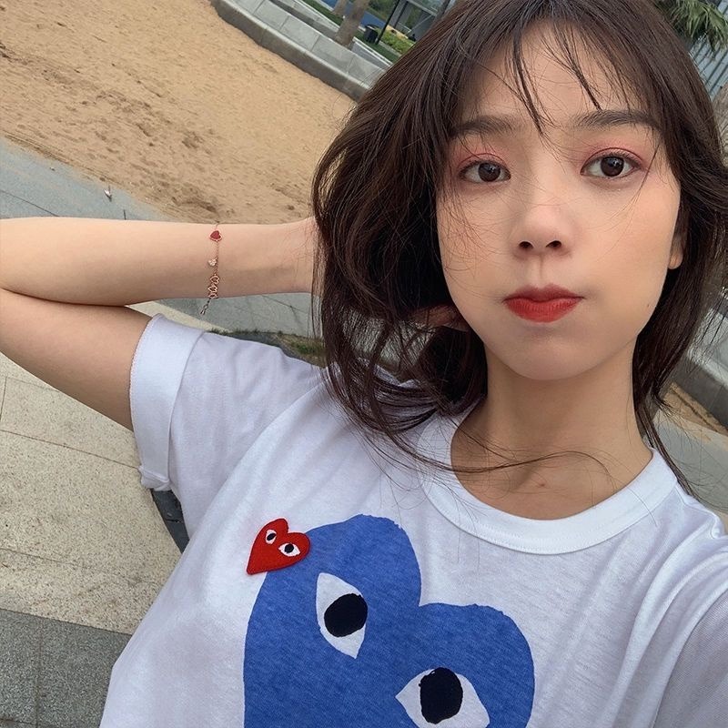 🌹台灣現貨滿🌿 甜美系愛心手鏈 韓國東大門新款玫瑰金手環 心形吊墜鏤空手鏈 氣質簡約ins小眾設計手飾-細節圖5