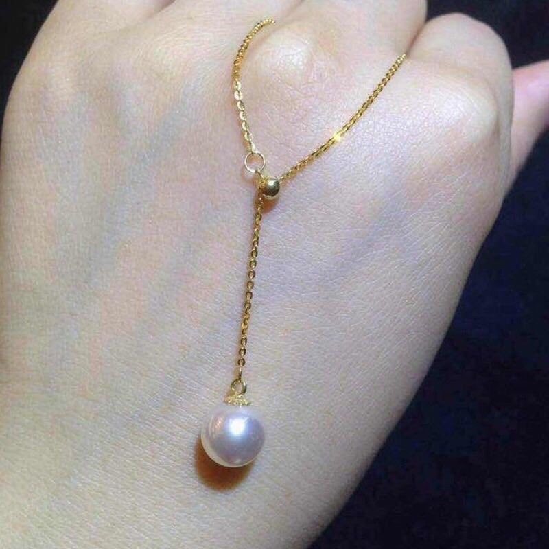 🌸台灣現貨🌿韓版鎖骨可調節項鍊 珍珠吊墜 時尚項鍊 珍珠母貝項鍊 飾品 Y字鍊 甜美約會 情人節 送禮 生日禮物-細節圖8