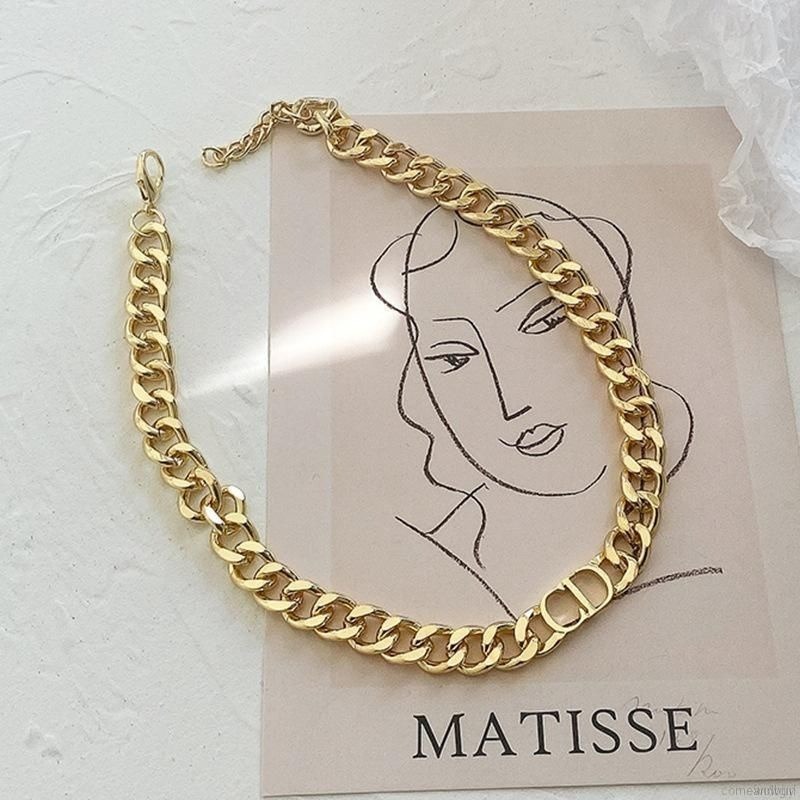 👗台灣現貨🌿古巴粗鏈條蹦迪項鍊女ins冷淡風嘻哈鍊子男生簡約百搭潮牌鎖骨鏈【Q54】-細節圖7