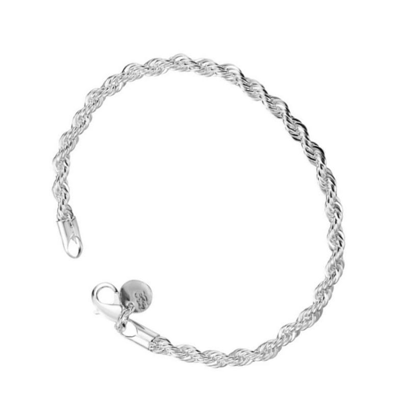 🌸台灣現貨🌿 麻花手鍊 爆款首飾 手鍊925 歐美wish首飾熱銷爆款手飾-細節圖2