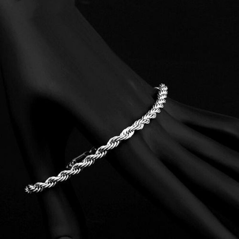 🌸台灣現貨🌿 麻花手鍊 爆款首飾 手鍊925 歐美wish首飾熱銷爆款手飾-細節圖4