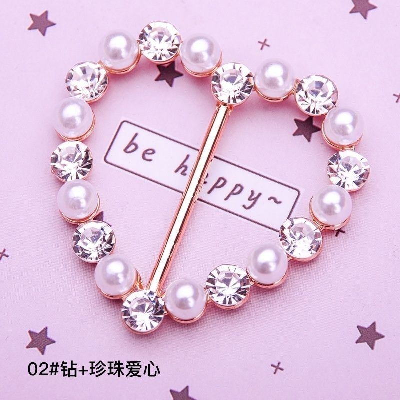 2#鑽+珍珠愛心寬4.5CM