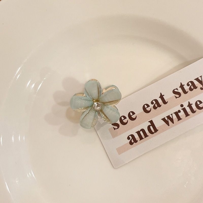 ✨台灣現貨🌿迷你劉海小抓夾 ins甜美貝殼水晶果凍花朵劉海夾 水鑽腦後勺小號抓夾 側邊夾 頂髮夾【M15】-規格圖10