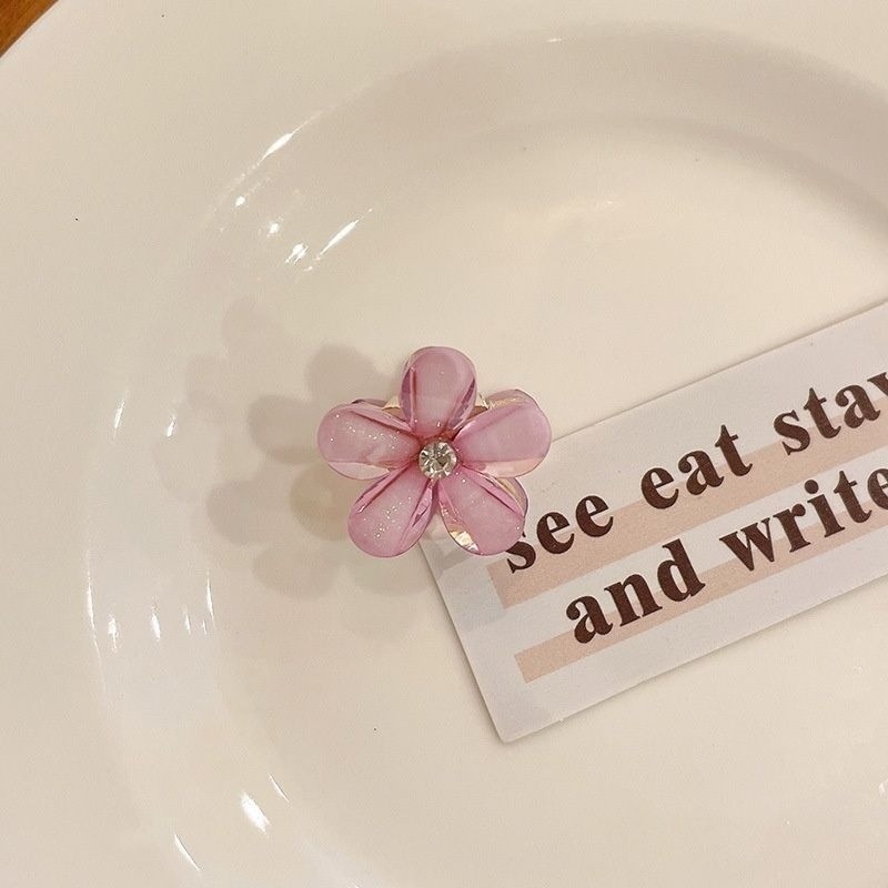 ✨台灣現貨🌿迷你劉海小抓夾 ins甜美貝殼水晶果凍花朵劉海夾 水鑽腦後勺小號抓夾 側邊夾 頂髮夾【M15】-規格圖10