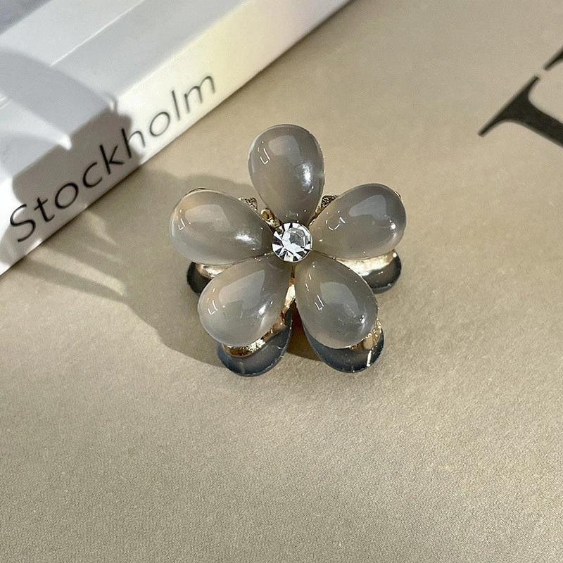 ✨台灣現貨🌿迷你劉海小抓夾 ins甜美貝殼水晶果凍花朵劉海夾 水鑽腦後勺小號抓夾 側邊夾 頂髮夾【M15】-規格圖10