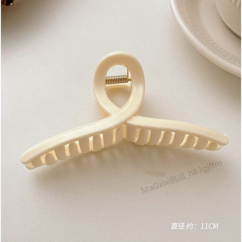 10#奶油白交叉抓夾