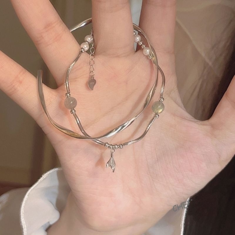 👗台灣現貨🌿莫比烏斯環在逃公主蝴蝶結鈴鐺手鐲女開口可調整閨蜜手環氣質/百搭/簡約/甜美手飾【IO21】-細節圖9