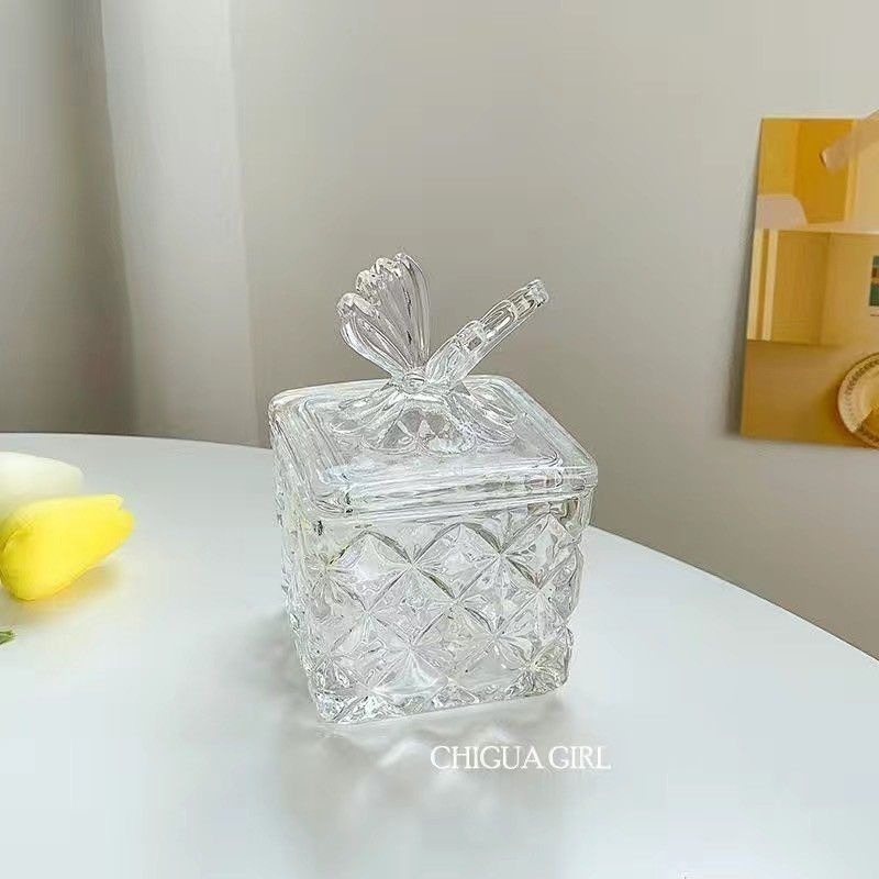 👑台灣現貨🌿水晶消磁碗 絕美璀璨仙女系ins首飾收納 復古浮雕玻璃罐 桌面擺件 攝影道具 香氛裝飾 居家擺飾-規格圖9