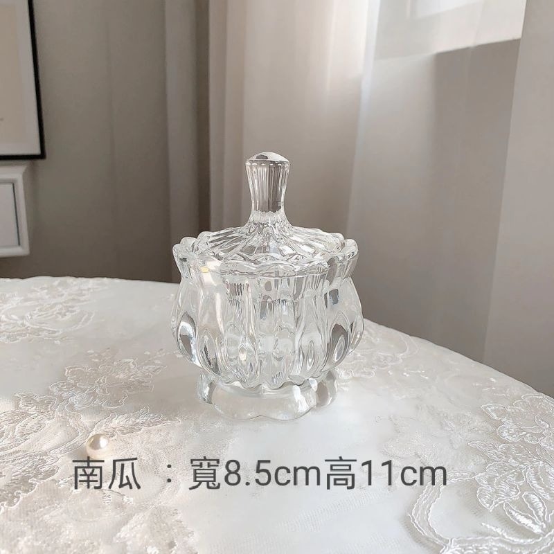 👑台灣現貨🌿水晶消磁碗 絕美璀璨仙女系ins首飾收納 復古浮雕玻璃罐 桌面擺件 攝影道具 香氛裝飾 居家擺飾-規格圖9