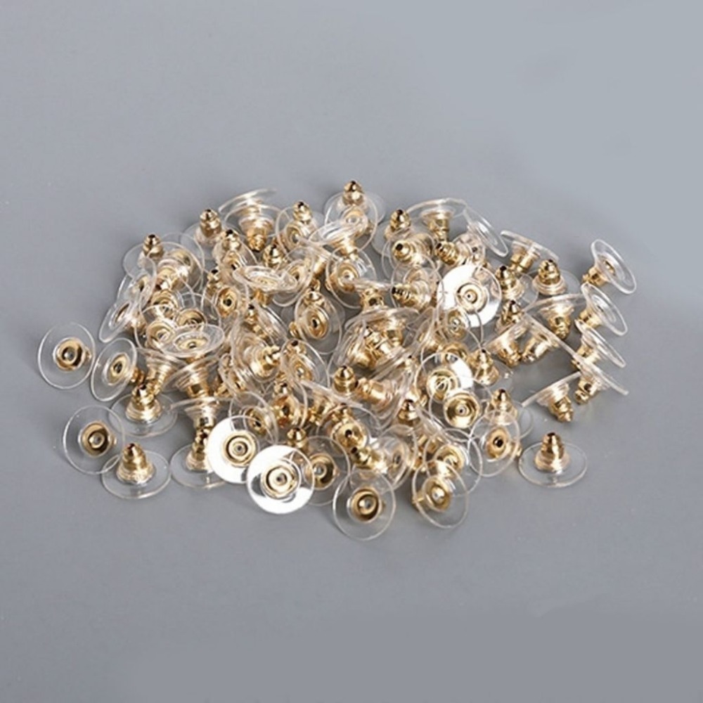 💖台灣現貨🌿蝴蝶 梅花 飛盤 硅膠透明款耳環塞 耳扣 耳堵 耳帽 耳環配件 DIY配件-規格圖9