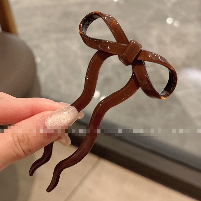 ✨台灣現貨🌿蝴蝶結U型髮簪 甜美氣質日式蝴蝶和服髮簪 盤髮丸子頭神器簪子 髮插 髮叉 頭飾【L32】-規格圖9