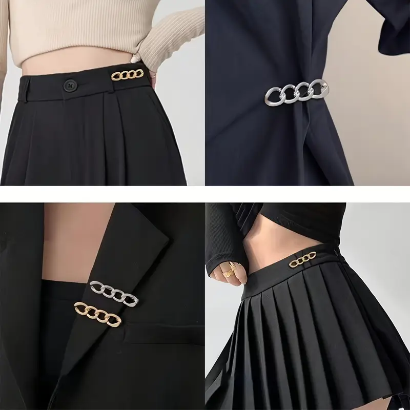 🔥台灣現貨🌿日韓時尚鍊條胸針 別針 固定衣服 防走光扣針 褲頭調節扣 收腰神器I2-細節圖5