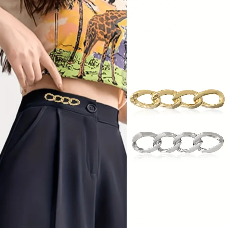 🔥台灣現貨🌿日韓時尚鍊條胸針 別針 固定衣服 防走光扣針 褲頭調節扣 收腰神器I2-細節圖8