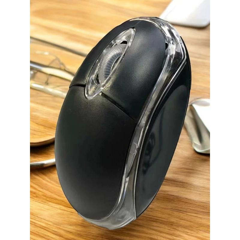🔥台灣現貨🌿黑色晶亮魔力鼠 筆電/PC 隨插即用 帶USB 小顆光學有線滑鼠 黑色磨砂優美的弧線型 體貼手心的弧度-細節圖7