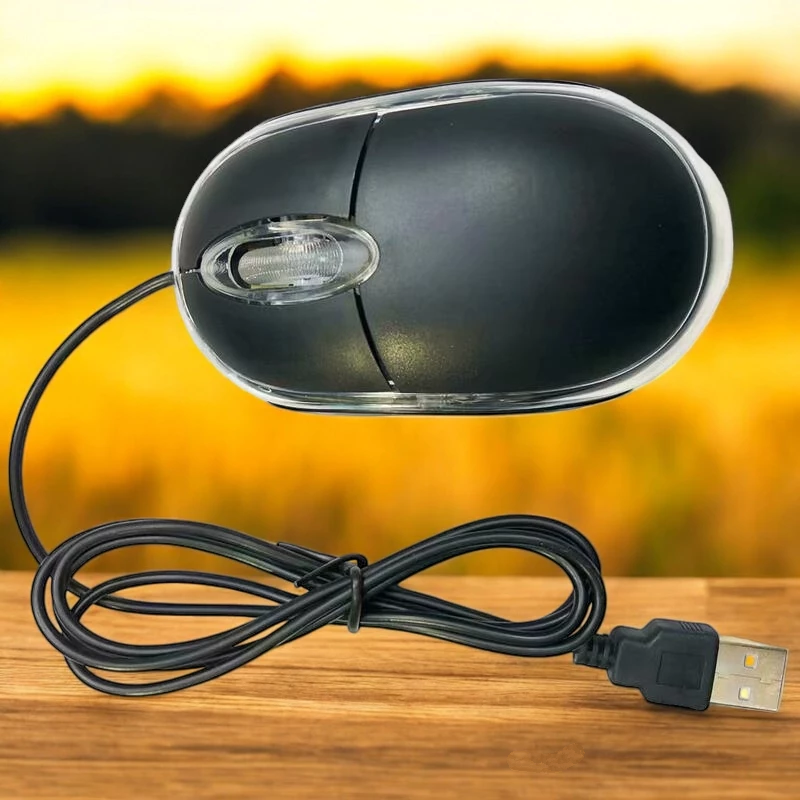 🔥台灣現貨🌿黑色晶亮魔力鼠 筆電/PC 隨插即用 帶USB 小顆光學有線滑鼠 黑色磨砂優美的弧線型 體貼手心的弧度-細節圖9