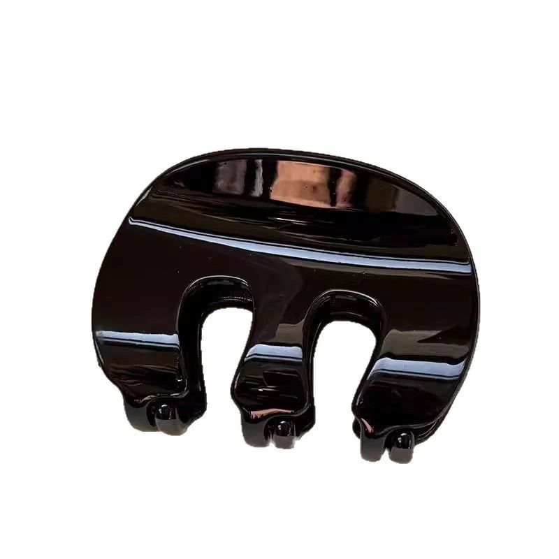 ✨台灣現貨🌿慵懶風亞克力抓夾 豹紋髮夾 鯊魚夾女後腦勺盤髮夾 髮抓 頭飾髮飾【N122】-細節圖4