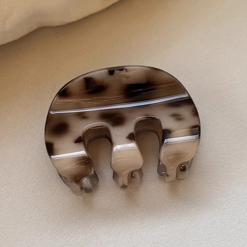 ✨台灣現貨🌿慵懶風亞克力抓夾 豹紋髮夾 鯊魚夾女後腦勺盤髮夾 髮抓 頭飾髮飾【N122】-規格圖9