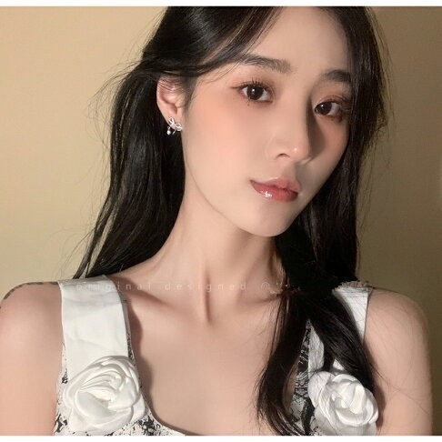 💖台灣現貨🌿芭蕾風 蝴蝶結鋯石流蘇耳環 S925銀針 精致小巧百搭甜美氣質耳飾【G497】-細節圖8