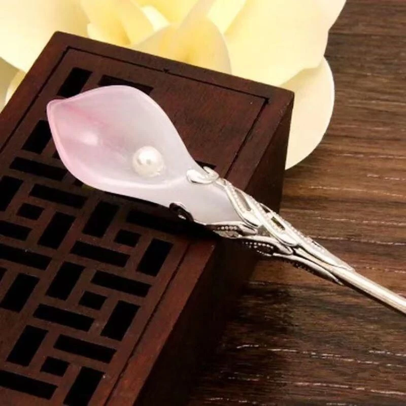 ✨台灣現貨🌿木蘭簪子 步步驚心同款~古代宫廷木蘭花髮簪~ 古典古風髮簪 髮簪-規格圖10