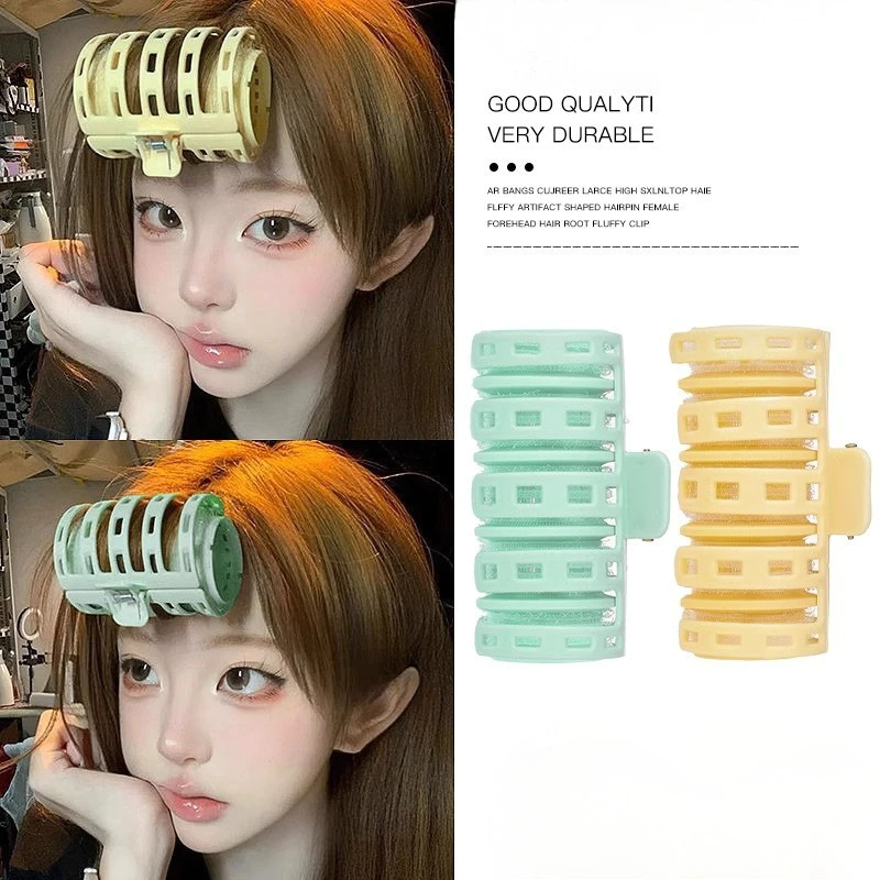 ✨台灣現貨🌿捲瀏海神器 髮根蓬鬆雙層頭髮捲 髮筒 捲髮夾 網紅空氣劉海捲 捲劉海神器顱頂 子母捲 波浪捲 梨花卷-細節圖2