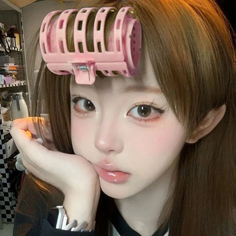 ✨台灣現貨🌿捲瀏海神器 髮根蓬鬆雙層頭髮捲 髮筒 捲髮夾 網紅空氣劉海捲 捲劉海神器顱頂 子母捲 波浪捲 梨花卷-細節圖4