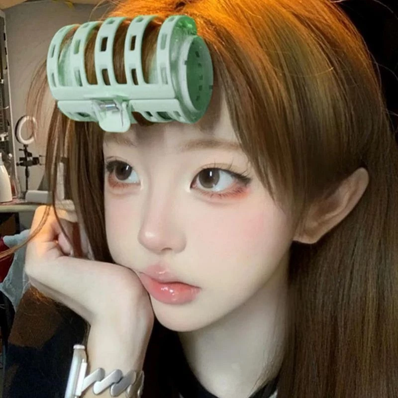 ✨台灣現貨🌿捲瀏海神器 髮根蓬鬆雙層頭髮捲 髮筒 捲髮夾 網紅空氣劉海捲 捲劉海神器顱頂 子母捲 波浪捲 梨花卷-細節圖7