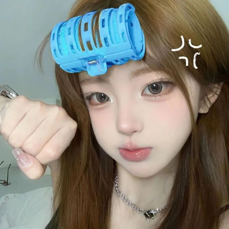 ✨台灣現貨🌿捲瀏海神器 髮根蓬鬆雙層頭髮捲 髮筒 捲髮夾 網紅空氣劉海捲 捲劉海神器顱頂 子母捲 波浪捲 梨花卷-細節圖8