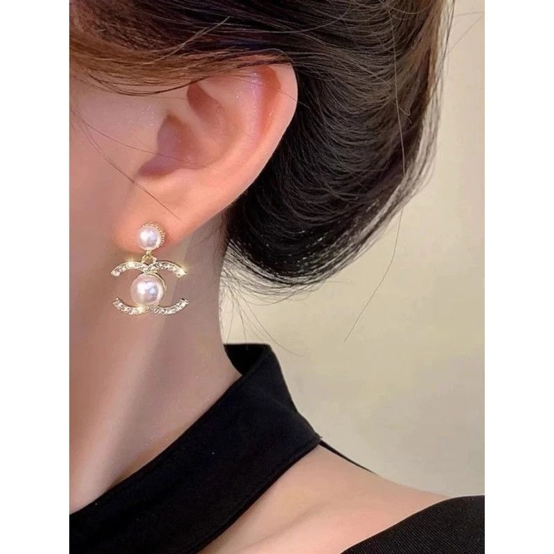 💖台灣現貨🌿小香風珍珠吊墬耳環 法式復古巴洛克珍珠耳環 簡約氣質韓國ins潮網紅時尚耳墜耳飾【G79】-細節圖8