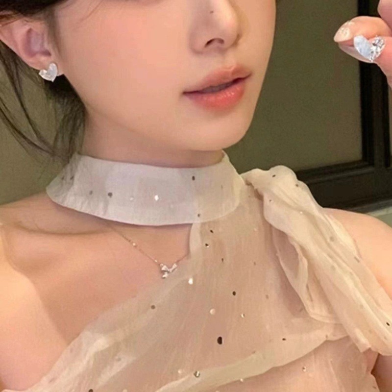 💖台灣現貨🌿氣質冰心耳環 漸變色水晶愛心耳釘 925銀針 小巧百搭愛心水晶鋯石耳環【G499】-細節圖7