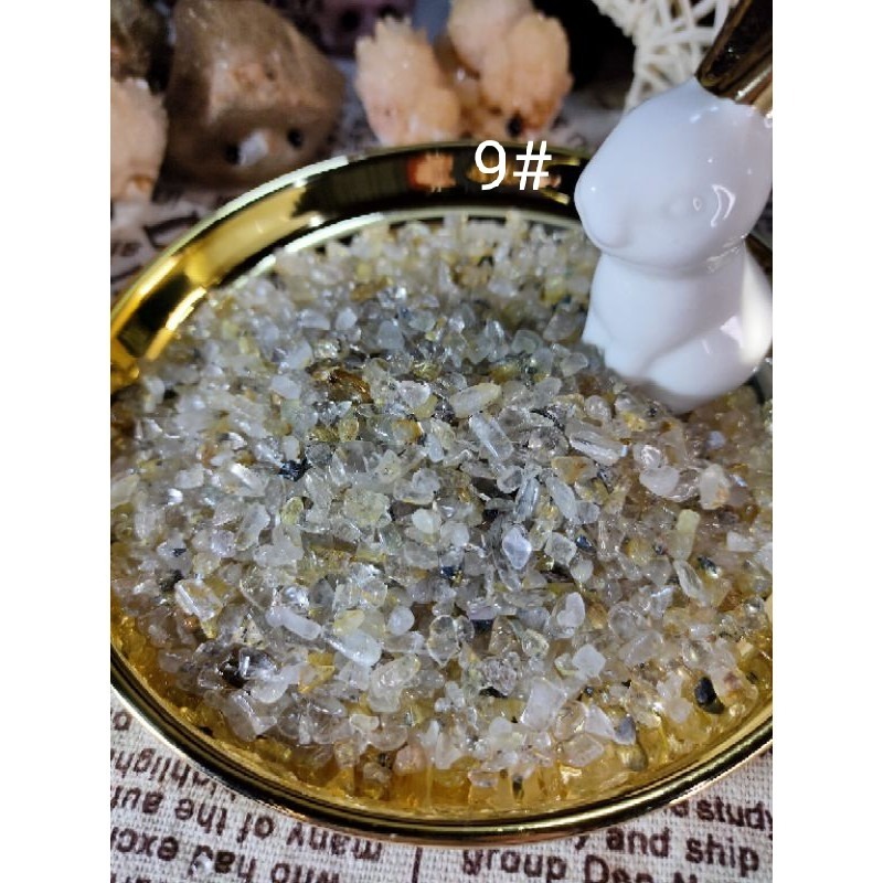 🔥台灣現貨🌿天然水晶碎石消磁 淨化 稀有超七水晶碎石 尺寸 (細)  拉長石馬粉黑曜紫水晶紅石榴石草莓晶鈦晶彩瑩石-細節圖3