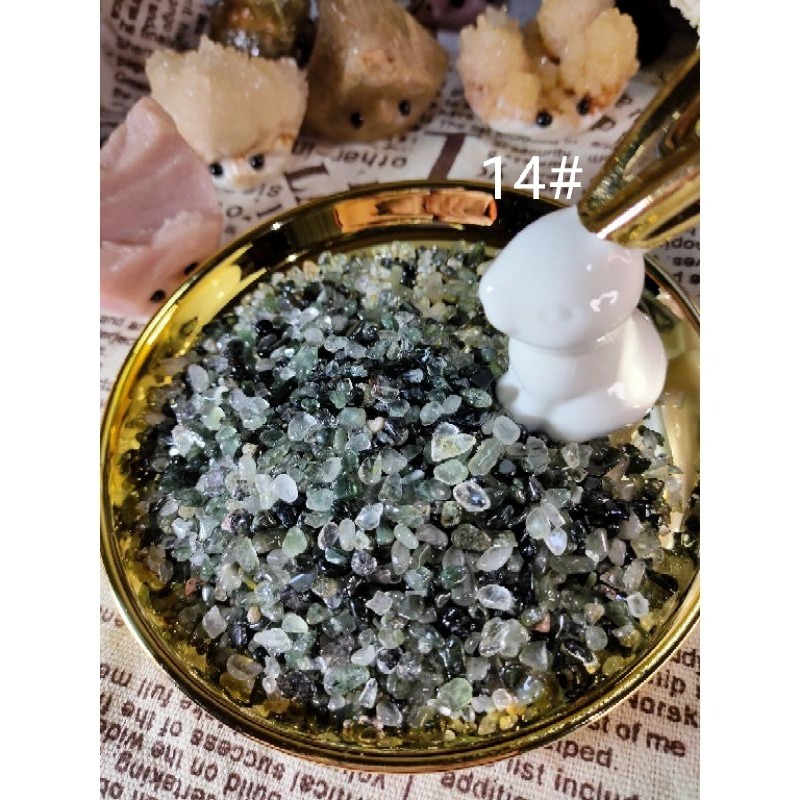 🔥台灣現貨🌿天然水晶碎石消磁 淨化 稀有超七水晶碎石 尺寸 (細)  拉長石馬粉黑曜紫水晶紅石榴石草莓晶鈦晶彩瑩石-細節圖8